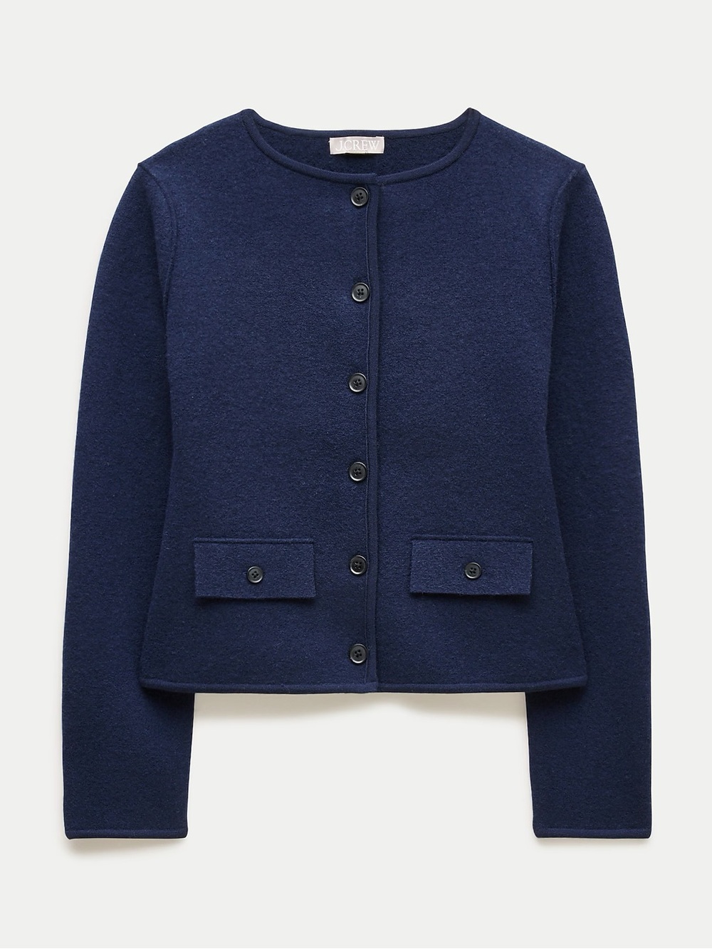 Jcrew Boatneck sweater-jacket in boiled merino wool